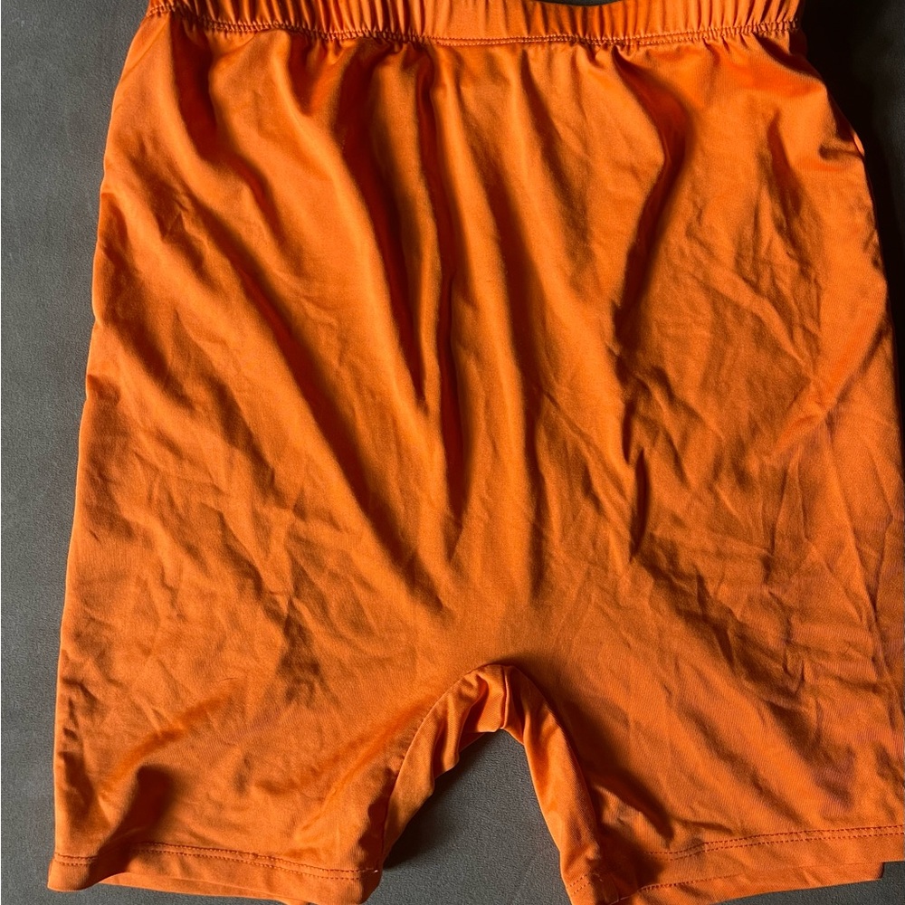 Orange Biker Shorts